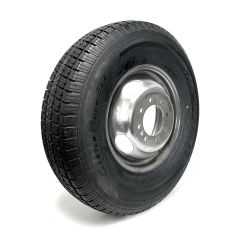 Pneu radial 235/85R16 12 plis LRF 3960 lbs Castle Rock et jante 16" 8 trous double galvanisée