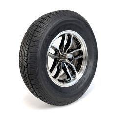 Pneu radial 225/75R15 8 plis LRD 2540 lbs Castle Rock et jante 15" 5 trous aluminium noir Osprey