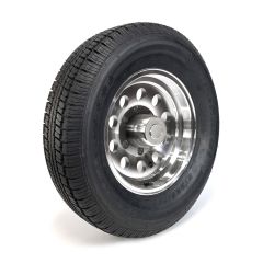 225/75R15 8 ply LRD 2540 lbs radial Castle Rock tire and 15" 6 holes aluminum modular rim
