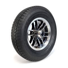 225/75R15 8 ply LRD 2540 lbs radial Castle Rock tire and 15" 6 holes black aluminum Osprey rim