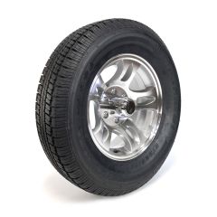225/75R15 8 ply LRD 2540 lbs radial Castle Rock tire and 15" 6 holes S5-model aluminum rim