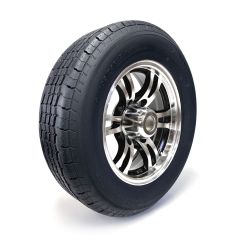 ST205/75R15 8 ply LRD 2150 lbs radial Westlake tire and 15" 6 holes black aluminum Jaguar rim