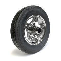 530-12 6 ply LRC 1050 lbs Hakuba tire and 12" 5 holes S5-model aluminum rim and cap