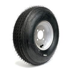 570-8 6 ply LRC 910 lbs Roadguider tire and 8" 4 holes white rim