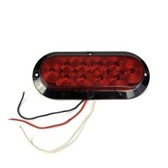 Lumière de position LED de 6 1/2" x 2 1/4" rouge 10 diodes flange