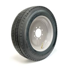 245/70R175 18 ply LRJ 6005 lbs radial Goodride tire and 17 1/2" 8 holes white rim