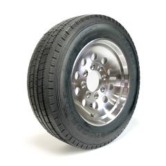 245/70R175 18 ply LRJ 6005 lbs radial Goodride tire and 17 1/2" 8 holes aluminum rim