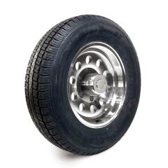 205/75R15 6 ply LRC 1820 lbs radial Castle Rock tire and 15" 6 holes aluminum modular rim