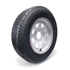 ST205/75R15 8 ply LRD 2150 lbs radial Westlake tire and 15" 5 holes rally rim with valve protector