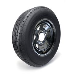ST205/75R15 8 ply LRD 2150 lbs radial Westlake tire and 15" 6 holes black rally rim
