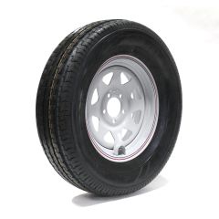225/75R15 6 ply LRC 2150 lbs radial Sterling tire and 15" 5 holes rally rim with valve protector