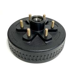 10" x 2 1/4" 6 studs drum 1/2" studs 5.5" B.C. 3.5K grease cap FRAMECO