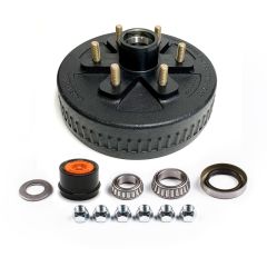 10" x 2 1/4" 6 studs drum 1/2" studs 5.5" B.C. 3.5K grease cap kit FRAMECO