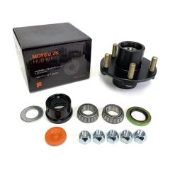 5 studs hub 1/2" studs 4.5" B.C. 2K 1" bearing 8"-12" wheel kit (in box) FRAMECO
