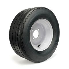 Pneu 20.5" x 8" x 10" 10 plis LRE 1535 lbs Hakuba et jante 10" 4 trous blanche