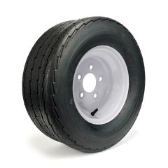 Pneu 20.5" x 8" x 10" 10 plis LRE 1535 lbs Hakuba et jante 10" 5 trous blanche