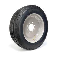 245/70R175 18 ply LRJ 6005 lbs radial Westlake tire and 17 1/2" 8 holes white rim