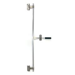 Poignée de porte verrouillable 55" aluminium et pentures graissables (verrou acier)