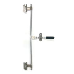 36" lockable aluminum door handle and greaseable hinges