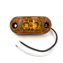2 1/2" 2 diodes amber LED clearance light