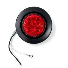 2 1/2" 4 diodes red LED clearance light with reflector