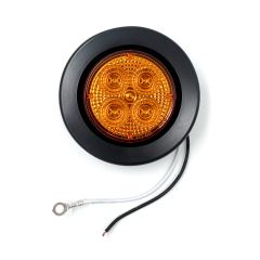 2 1/2" 4 diodes amber LED clearance light with reflector