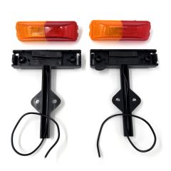 Lumière de gabarit inc. de 4" x 1" ambre et rouge et support pour aile (2)