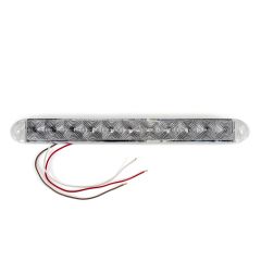 15 1/2" x 1 5/8" x 3/4" 11 red diodes clear LED light bar