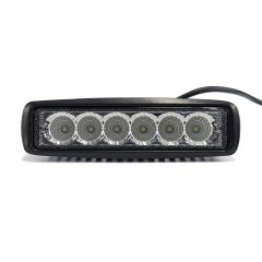 6" x 1 3/4" 6 diodes 18W clear LED work light (90°)