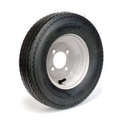 Pneu 4.80-8 6 plis LRC 760 lbs Hakuba et jante 8" 4 trous blanche