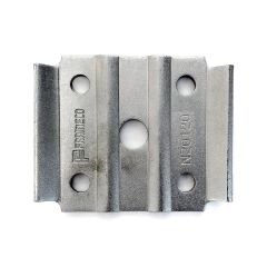Plaque de fixation de 2" pour boulon en U de 3/8" en zinc