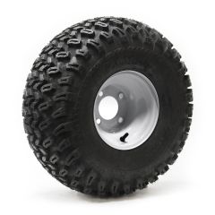 Pneu VTT 22/11-8 4 plis 1000 lbs P334 et jante de 8" 4 trous blanche