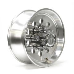 17 1/2" x 6 3/4" 8 holes 6050 lbs aluminum modular rim and cap