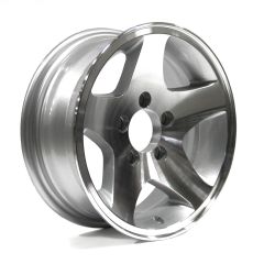 14" x 5 1/2" 5 holes 2040 lbs aluminum Five Star rim