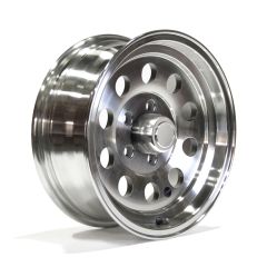 Jante 15" x 6" 5 trous 2150 lbs aluminium modulaire et centre de roue