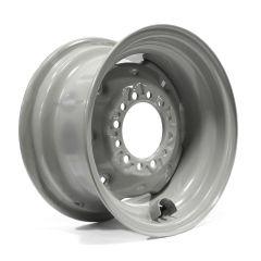 Jante 15" x 8" 6 trous 3000 lbs agricole grise et protège-valve