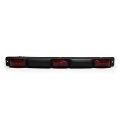 16 5/8" x 1 1/2" x 1 1/2" 2 diodes red plastic LED light bar