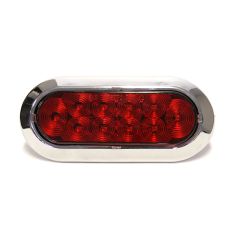 6 1/2" x 2 1/4" 10 diodes red LED tail light with chrome grommet