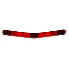 Barre de lumières LED de 14 1/8" x 1 3/8" x 1" rouge pour bateau (barre en V)