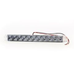 15 1/2" x 1 5/8" x 3/4" 11 red diodes clear LED light bar