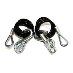 1/4" x 40" safety cable with 3.5K hooks (2)