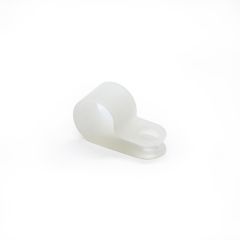 3/8" x 3/8 white nylon cable clamp (10) TECHSPAN