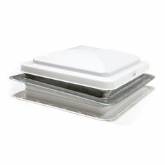 Aérateur 14" x 14" blanc et base en métal