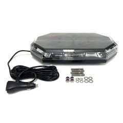 15 1/4" x 8 1/4" x 3" clear LED beacon light with 68 amber diodes and 24W 12-24V magnetic base BUYERS