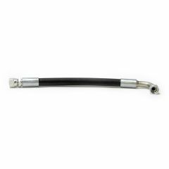 Boyau hydraulique de 10" 1 côté droit et 1 côté 90° 3/8" F-JIC