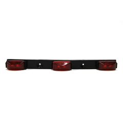 Red light bar on black metal base