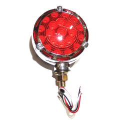 Lumière de position LED 2 faces de 4" ambre et rouge 21 diodes chrome