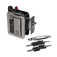 Chrome cargo trailer door lock