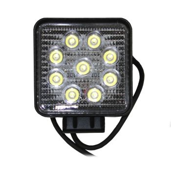 Lampe de travail LED de 4 1/4" x 4 1/4" claire 9 diodes 27W Lampe de travail LED de 4 1/4" x 4 1/4" claire 9 diodes 27W