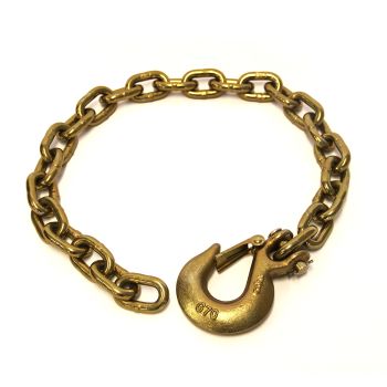 Chaîne de sécurité de 3/8" x 35" 1 crochet à loquet 26,4K grade 70 RAM Chaîne de sécurité de 3/8" x 35" 1 crochet à loquet 26,4K grade 70 RAM